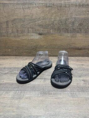 Teva Tirra Black Textile Slide Sandal Women's Size 6.5
